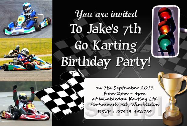 Go Kart Party Invitations 7