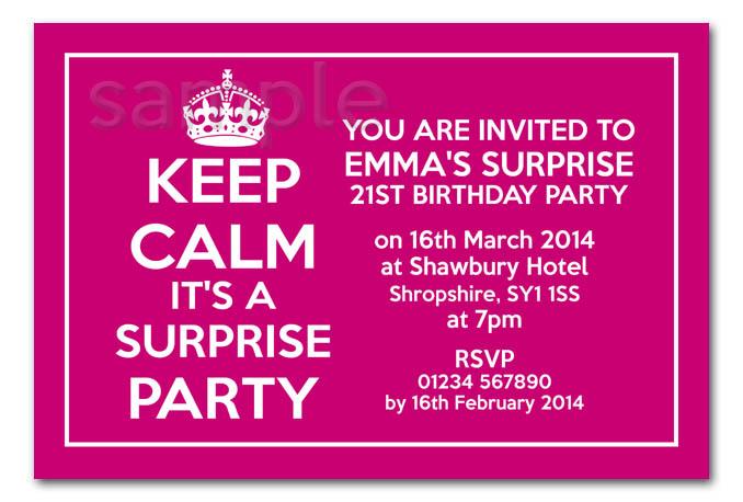 Keep Calm 40Th Birthday Invitations 5