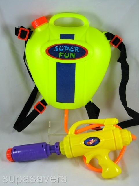 PURPLE SUPER SOAKER BACK PACK WATER PISTOL GUN TANK | eBay