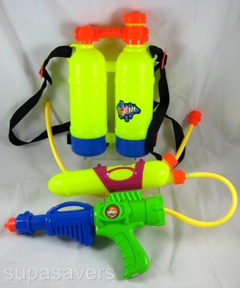 H2O SUPER SOAKER BACK PACK WATER PISTOL GUN 3 TANKS | eBay