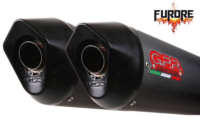 Suzuki TL1000S TL 1000 S GPR Exhaust Systems Furore Black Dual Slipon