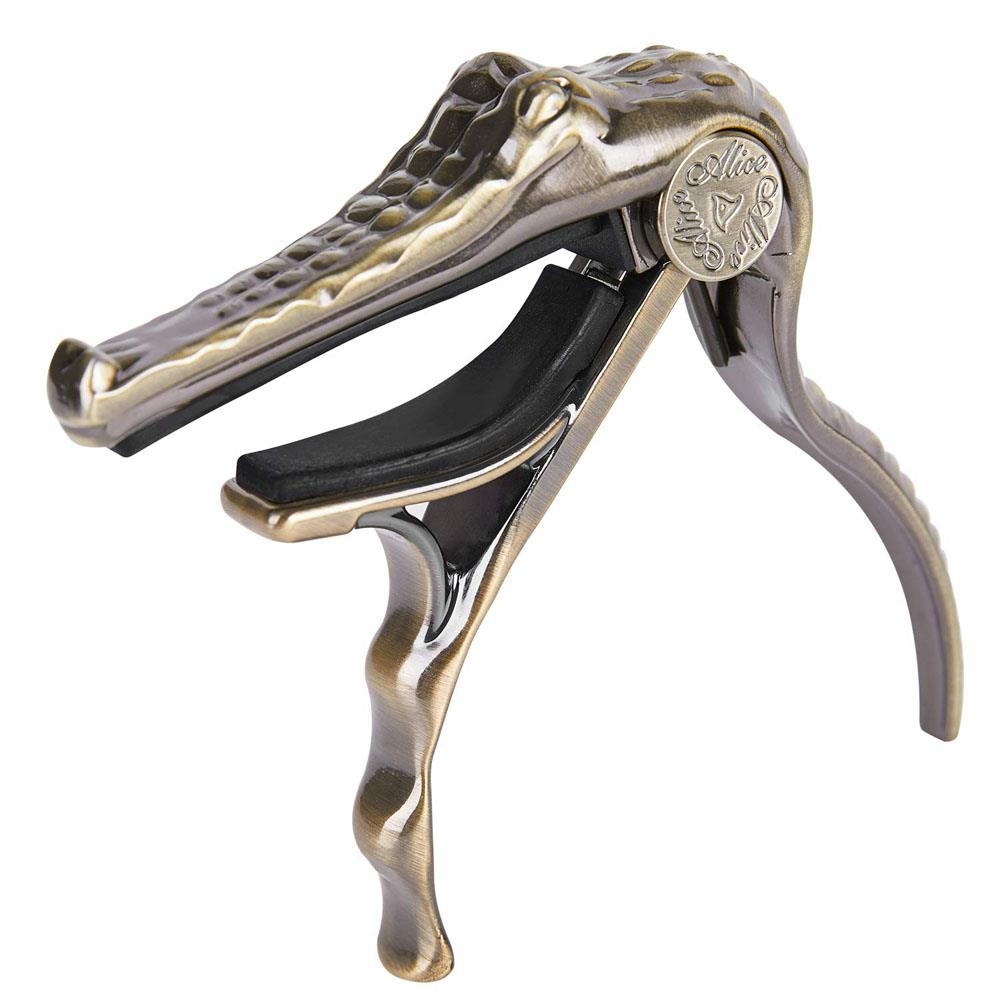 Alice Crocodile Aluminum Alloy Acoustic Folk Guitar Capo Clamp - Picture 9 of 10