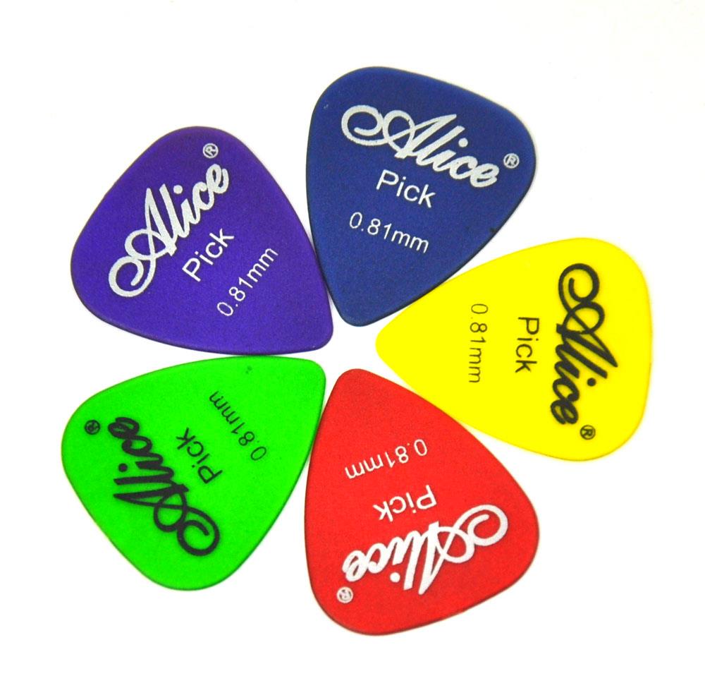 100Pcs Alice 0.58-1.5mm Transparent Matte Guitar Picks Plectrums Polycarbonate - Picture 10 of 14