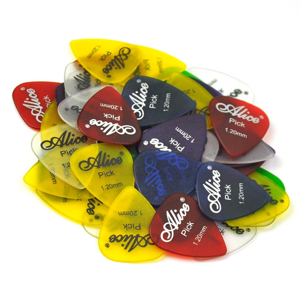 100Pcs Alice 0.58-1.5mm Transparent Matte Guitar Picks Plectrums Polycarbonate - Picture 12 of 14