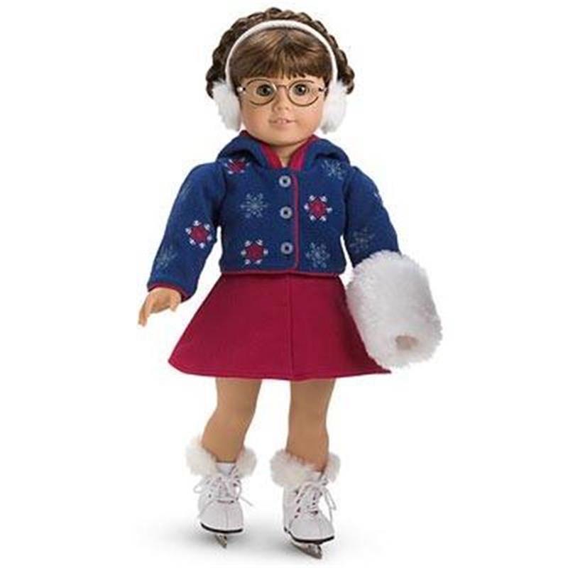 American Girl 18 Doll Molly S Skating Outfit and Fancy Ice Skates