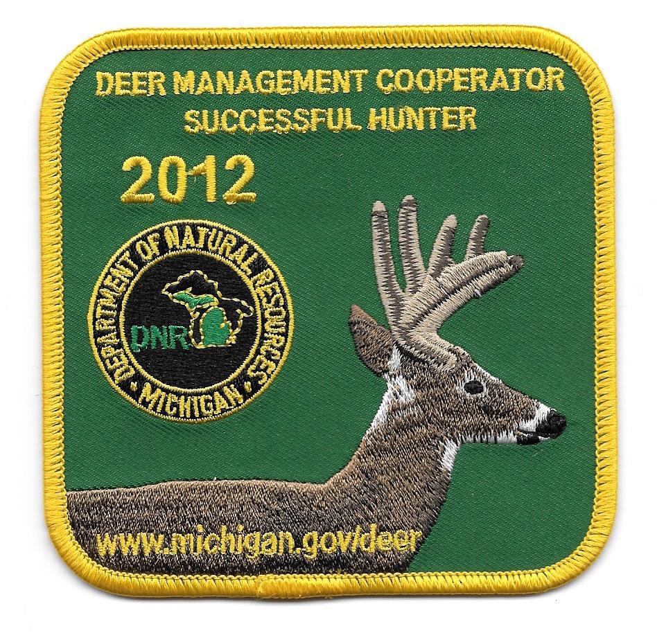 MICHIGAN DNR DEER HUNTING PATCH 2012 MINT FREE SHIP USA eBay