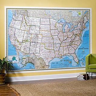 World Map National Geographic 110x76 Wall Mural Current | eBay