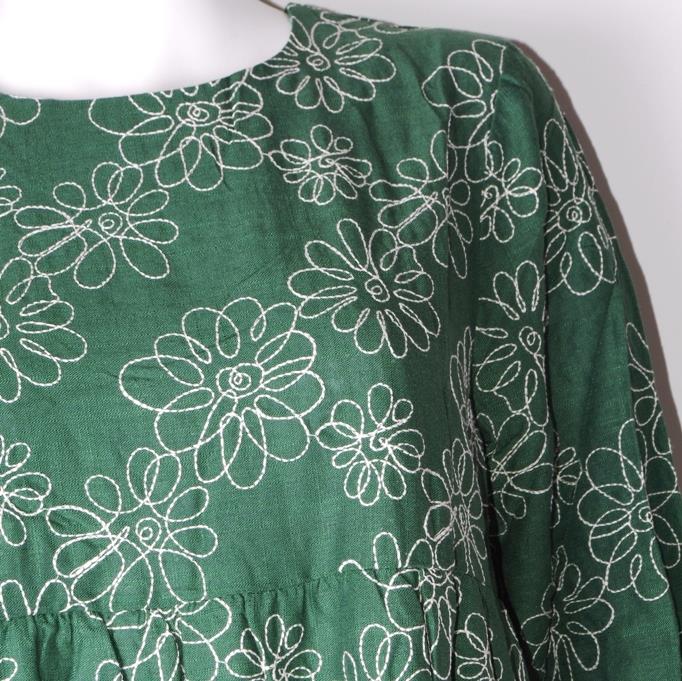 予約販売 ZARA GREEN VOLUMINOUS HEM RUFFLED EMBROIDERED FLORAL DIANA ハイヒール/パンプス
