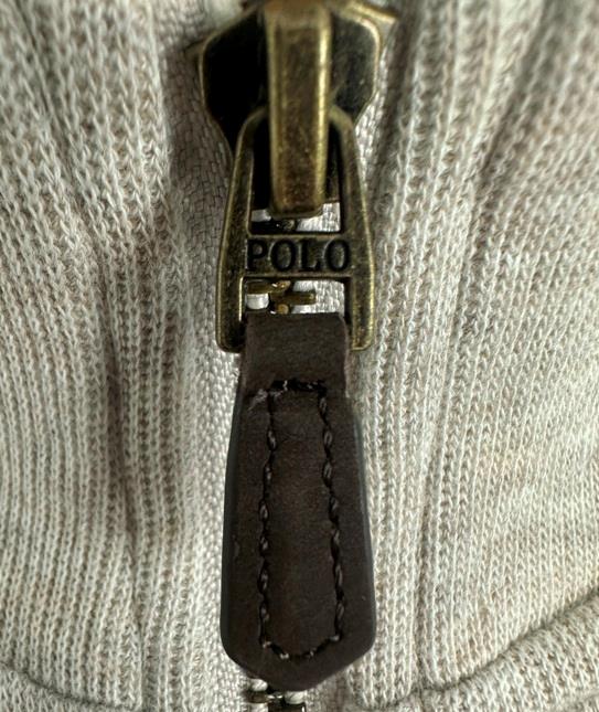 POLO RALPH LAUREN MENS OAT 1/4 QUARTER ZIP PONY LOGO TERRY