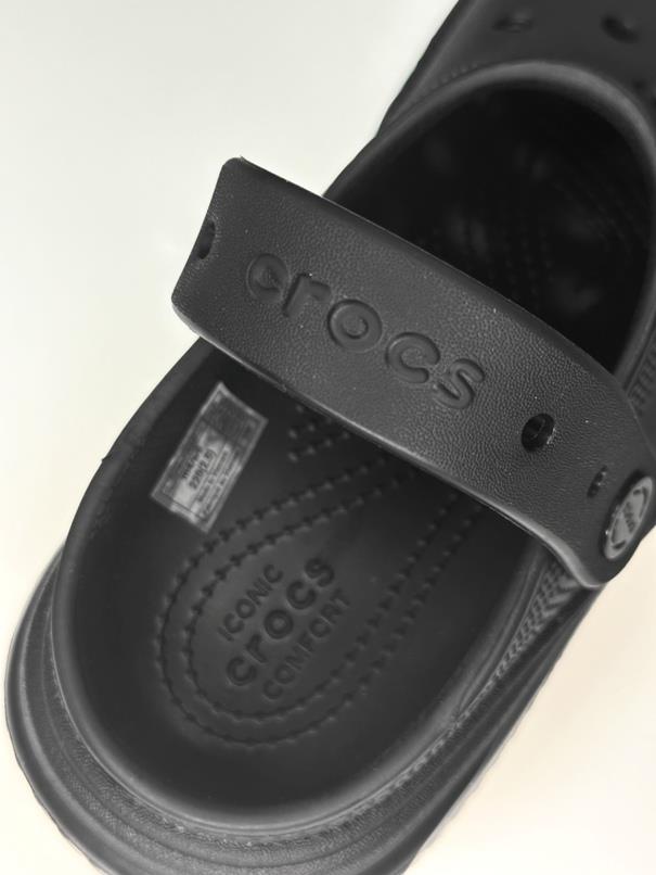 CROCS BLACK CHUNKY PLATFORM STOMP MEGA CLOGS SANDALS SLIP ON
