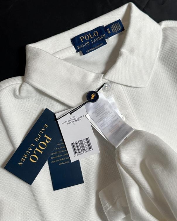 POLO RALPH LAUREN MENS WHITE BIG PONY RAINBOW LOGO T SHIRT