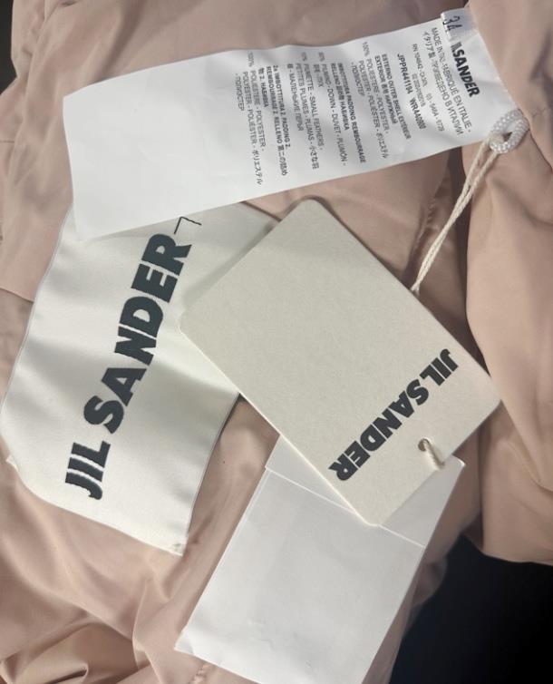 JIL SANDER PINK HOODED DUCK DOWN PADDED OVERSIZED SLEEVELESS