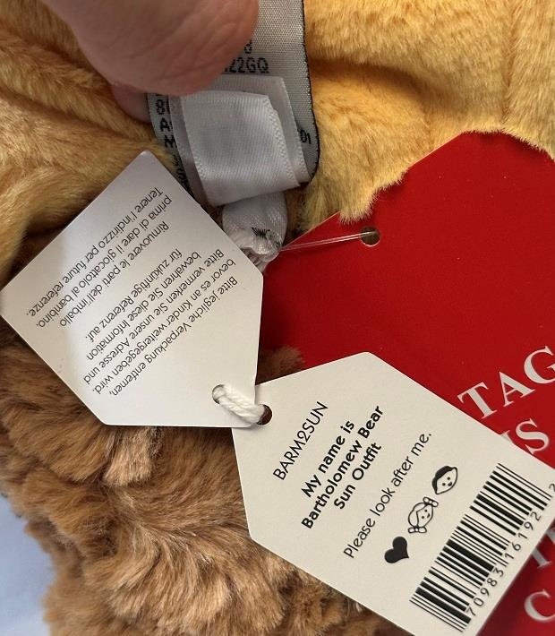 JELLYCAT CHINA EXCLUSIVE COLLECTIBLE BARTHOLOMEW BEAR SUN