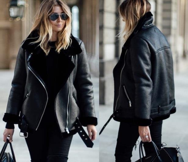 zara leather and fur jacket