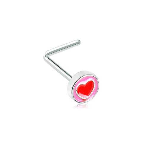 Anello Naso San Valentino Marinaio Cuore Forma di L Oro Argento Sexy Rosso Rosa Amore Navy - Foto 2 di 3