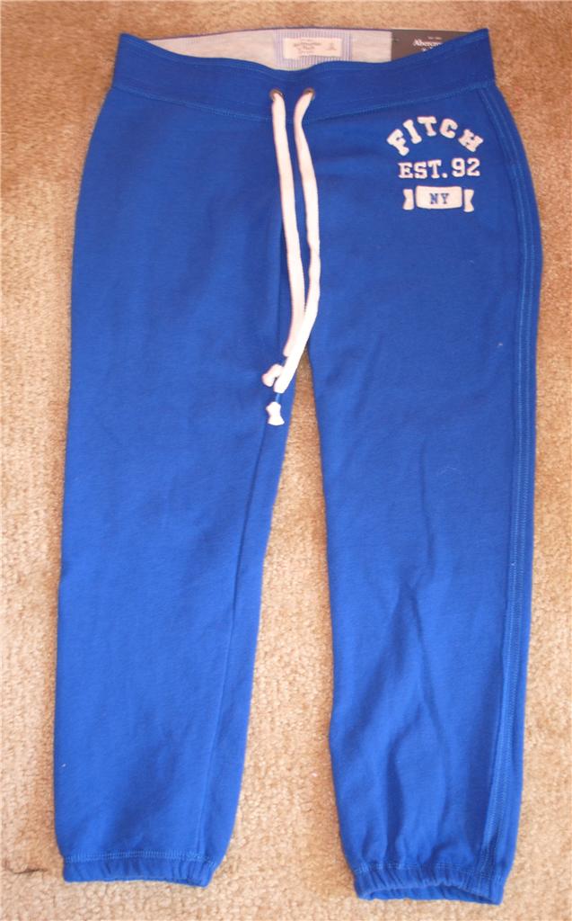 Abercrombie & Fitch Women Royal Blue Slim Fit Classic Banded Sweat Pant ...