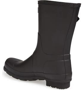 Hunter Original Short Waterproof Rain Boots in Black Men display picture 3