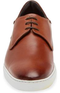 $350 - BRUNO MAGLI Gio Leather Plain Toe Derby in Cognac 
