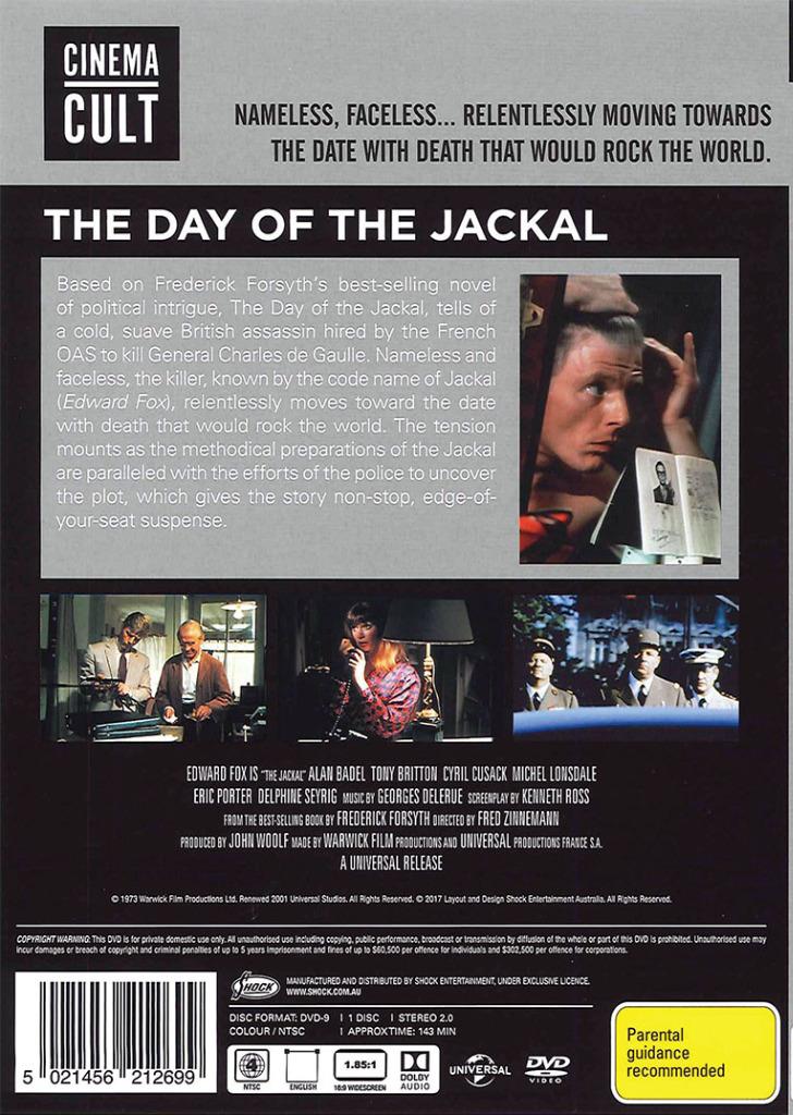 THE DAY OF THE JACKAL EDWARD FOX NEW & SEALED REGION 4 DVD eBay
