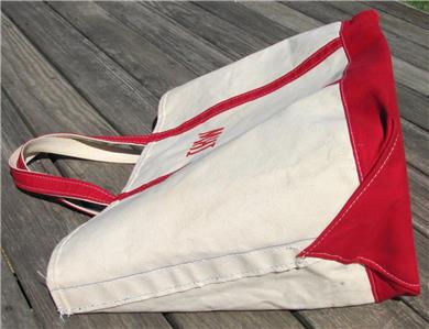 VTG 1980s XL L.L. Bean Canvas Boat and Tote Bag Red Extra Large