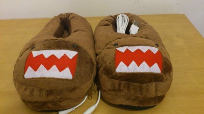 USB Warmer Domo Kun Kawaii Cosplay Adult Plush Rave Shoes Doll Slippers ...