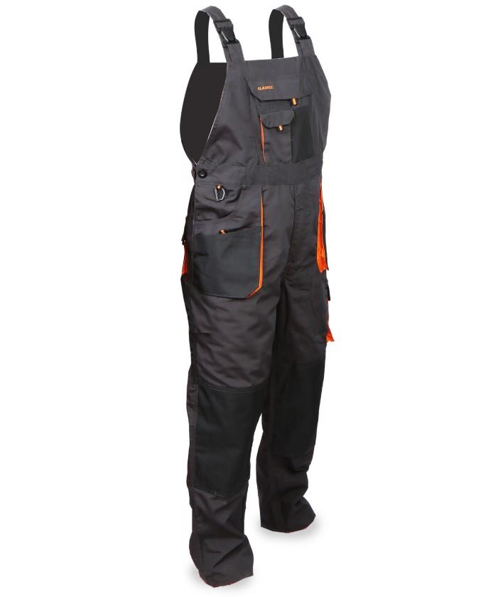 Heavy Duty Mens Bib And Brace Overalls – Multi Pocket Cargo Work Dungarees, 65% Polyester 35% Cotton, Knee Pad Pockets