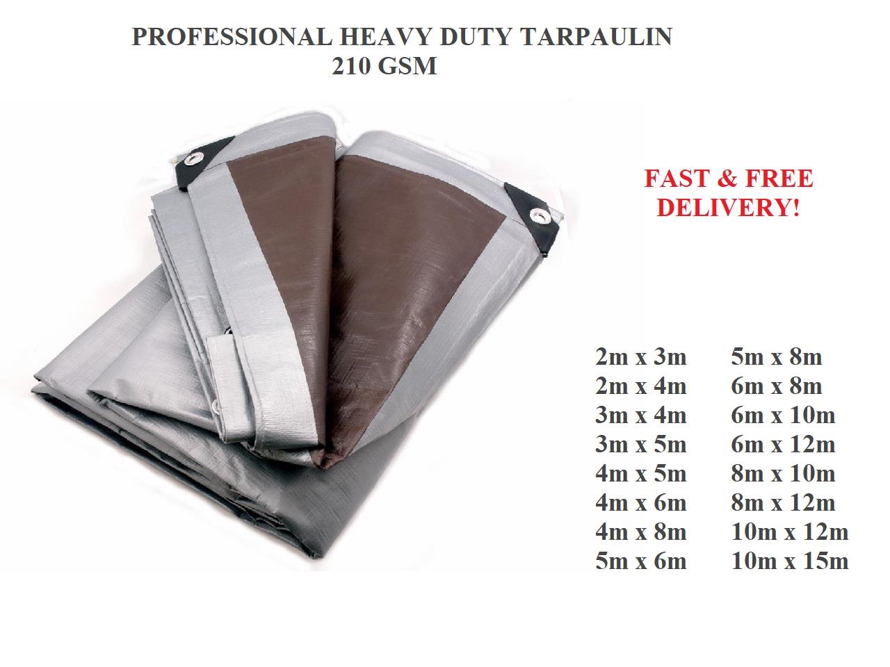 Professional Tarpaulin Heavy Duty Waterproof Cover Roofing Ground Sheet