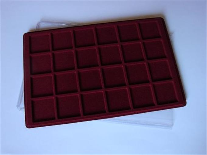 thumbnail image 2 of SCHULZ Red Collection Tray For Coins – 24 Compartments, Fits Crowns & £5 Coins (ø45mm) – PO24, Made In Poland 2 of 5