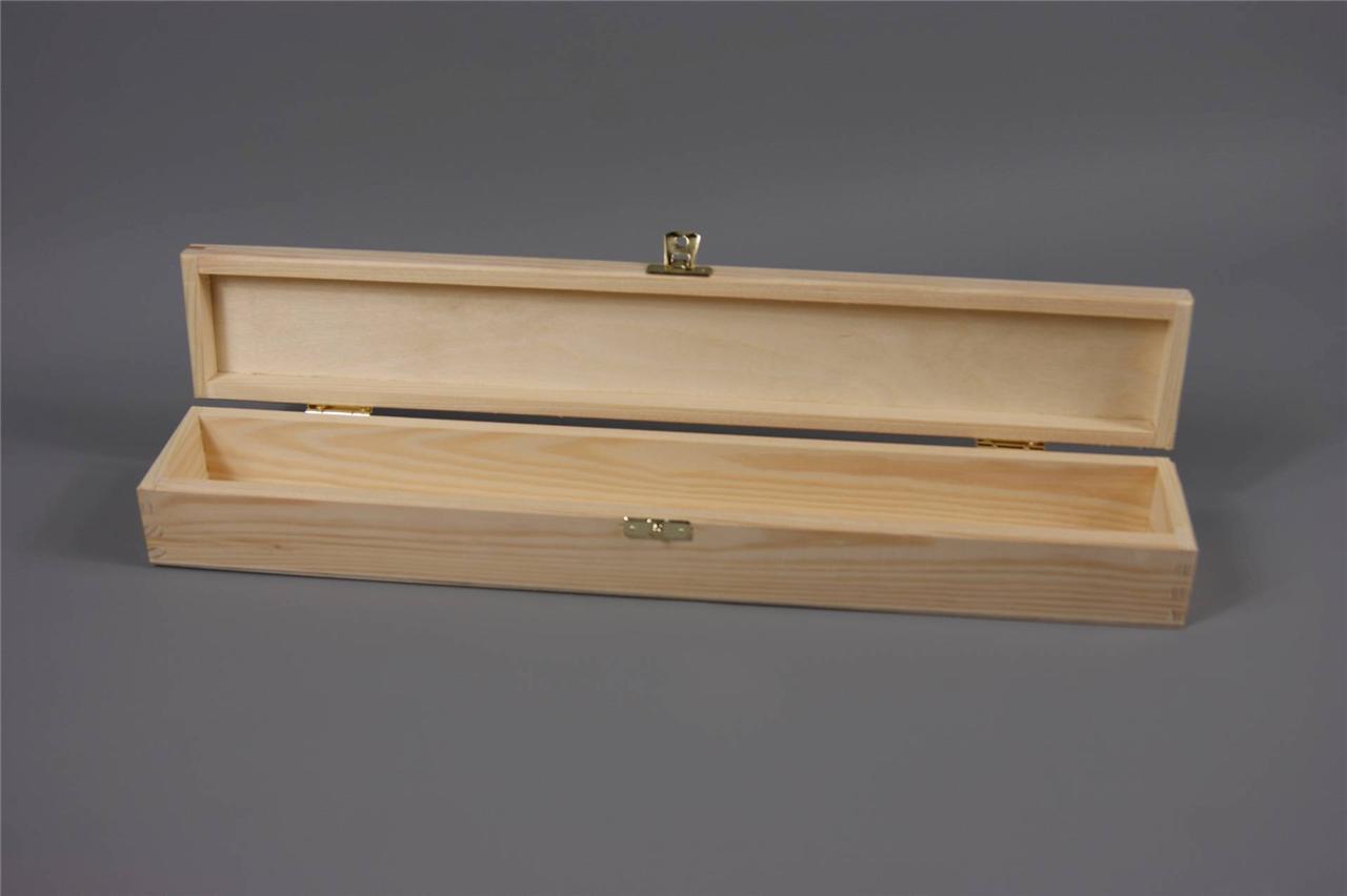 Plain Wooden Long Candle Christening Chest Wooden Box Storage Trunk