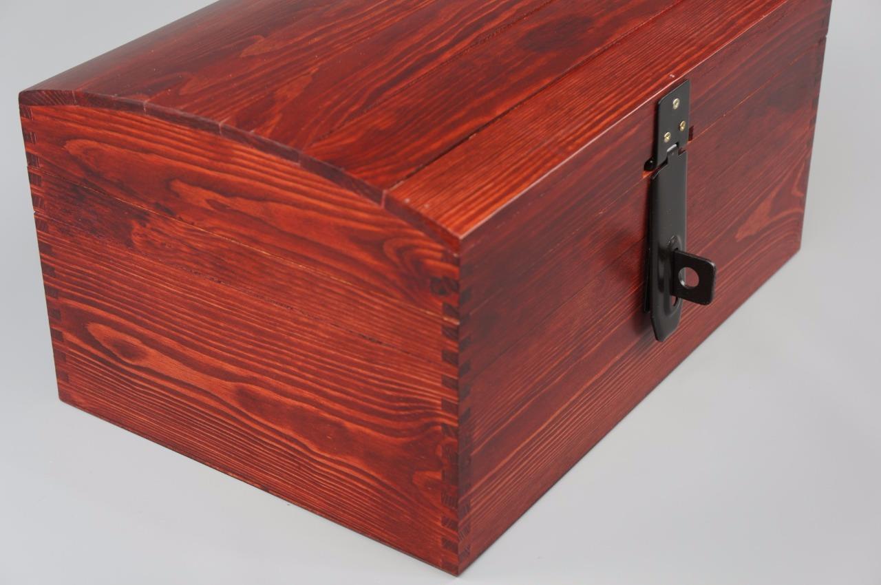 Mahogany X Large Treasure Chest Wooden Box Memory Storage Keepsake