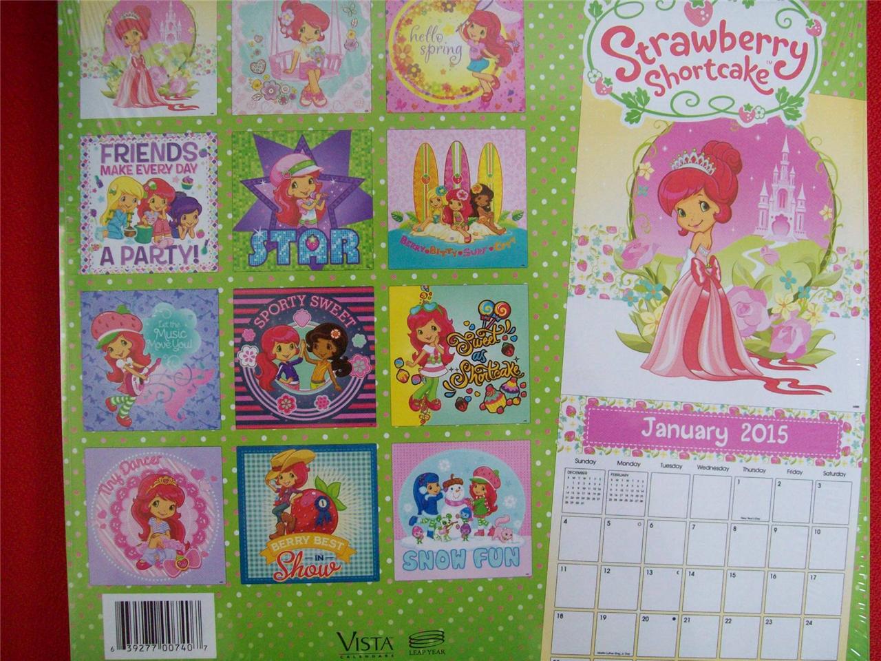 STRAWBERRY SHORTCAKE 2015 WALL CALENDAR (12 Month) (BRAND NEW) SEALED