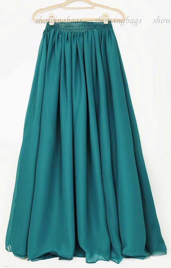 AQ1682 Girls Women's Chiffon Apparel full skirt of tall waist Dress ...