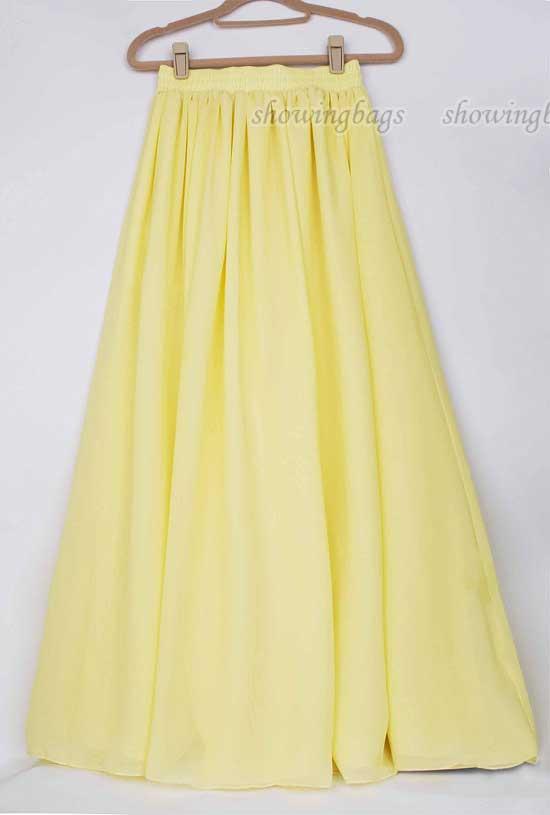 AQ1682 Girls Women's Chiffon Apparel full skirt of tall waist Dress ...
