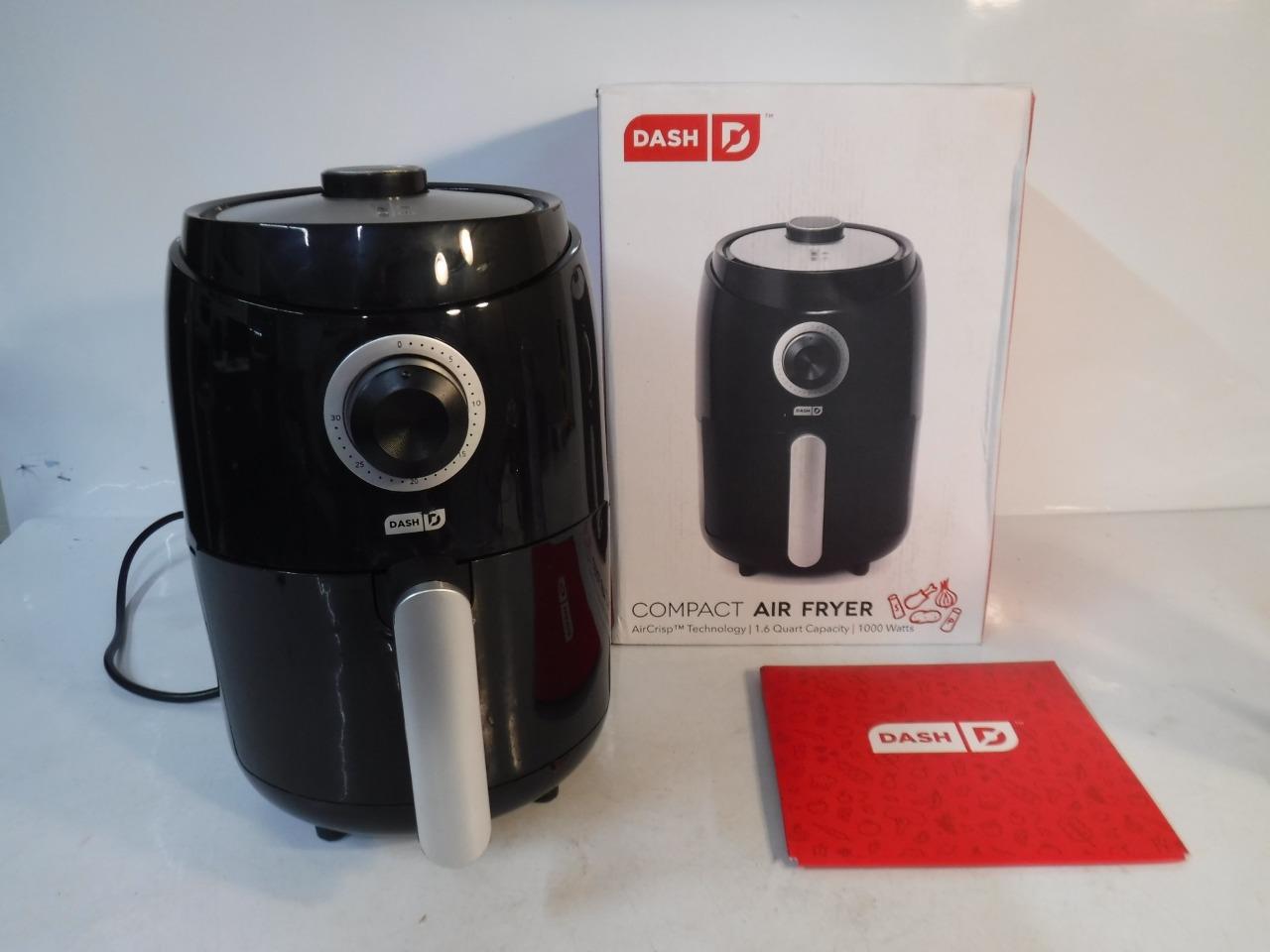 Dash Compact Air Fryer 1.6 Quart 1000 Watt Model DCAF160GBBK M8B eBay