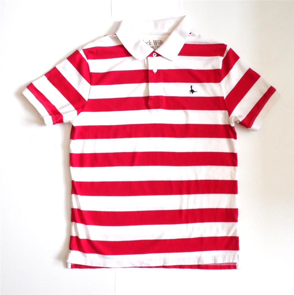 JACK WILLS (M, L, XXL) ALDGROVE RED WHITE STRIPE POLO TOP SHIRT | eBay
