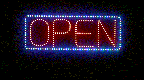 Animated LED NEON Motion Flash Open Sign  For Business  SIZE 81cm x 33cm 