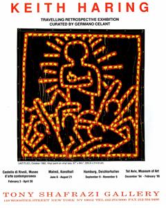 1990:Keith Haring//William Burroughs-Valley Artist Exhibition Vtg Ad Art Print