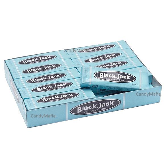 BlackJack Gum Classic Licorice Chewing Gum Box of 20 packs 5 Sticks
