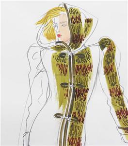 ANTONIO LOPEZ ORIGINAL PAINTING FASHION DESIGNER