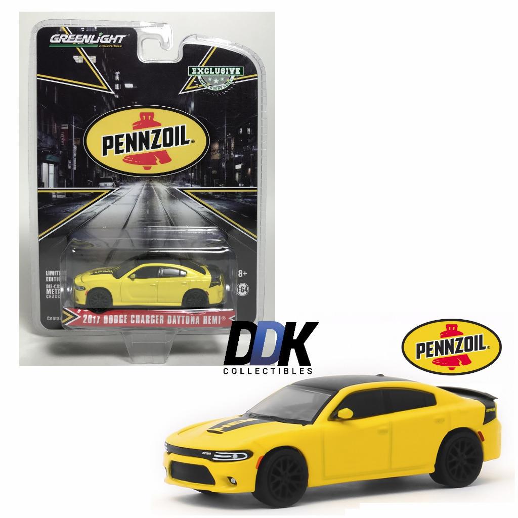 GREENLIGHT 30112 2017 DODGE CHARGER DAYTONA HEMI YELLOW PENNZOIL