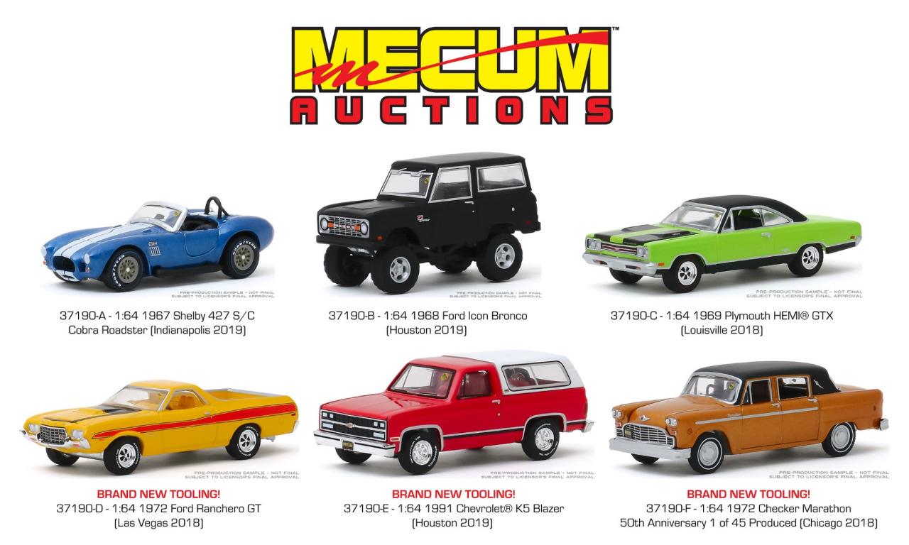 GREENLIGHT 37190 MECUM AUCTIONS COLLECTOR CARS SERIES 4, SET OF 6