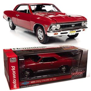AUTOWORLD amm1233 1966 Chevrolet Chevelle SS 396 rot (Hülle Auto