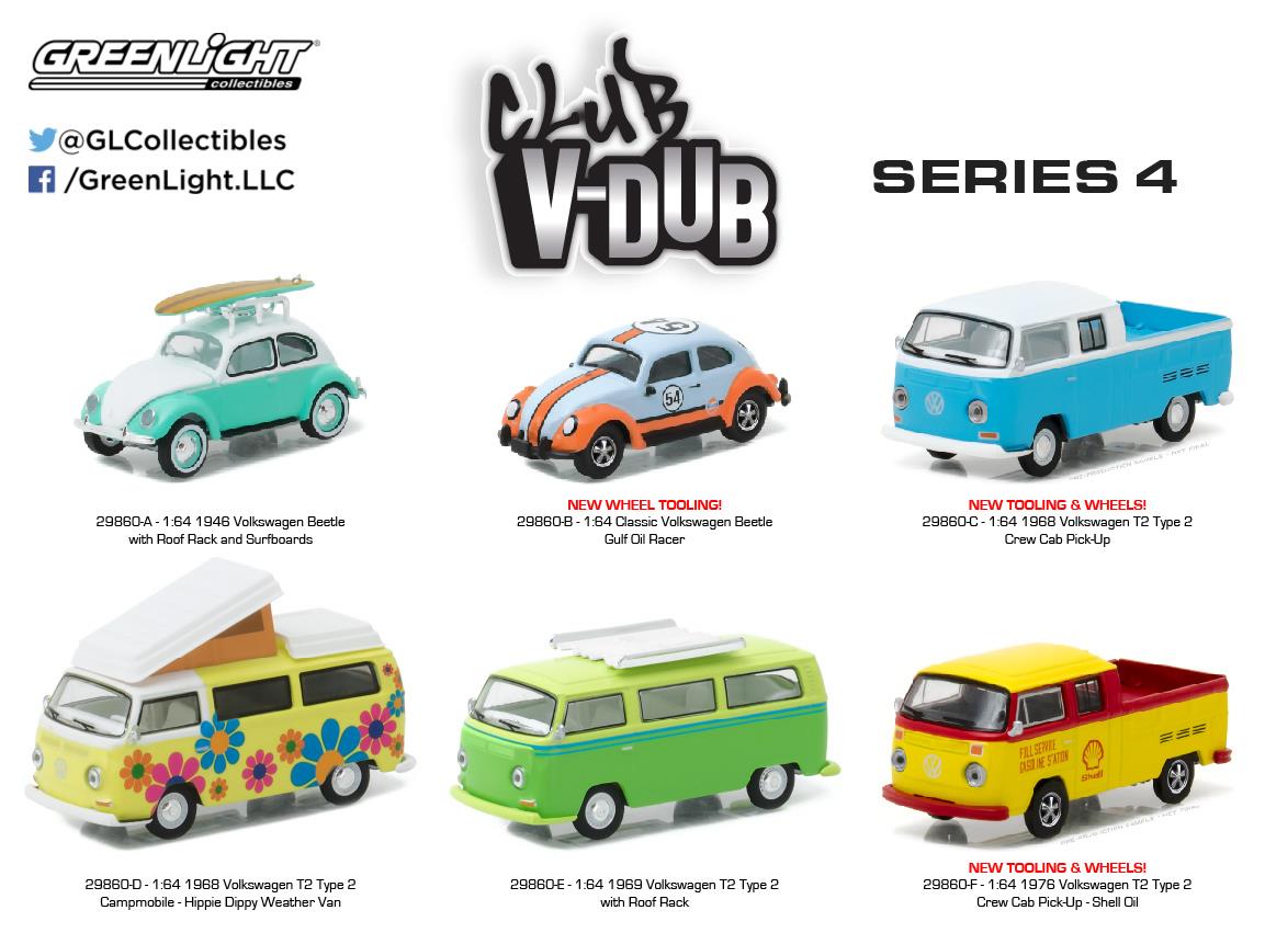 greenlight 29860 v dub series 4 vw t2 gulf shell greenlight 29860 v dub series 4 vw t2 gulf shell