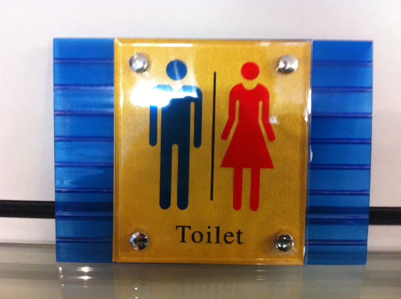 有关以下物品的详细资料: self adhesive toilet door sign - unisex