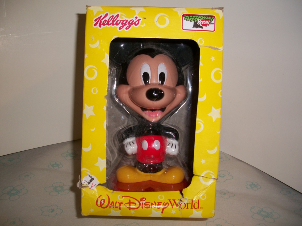 NIB 2002 Kellogg's Walt Disney World MICKEY MOUSE BOBBLE HEAD Keebler Bobblehead
