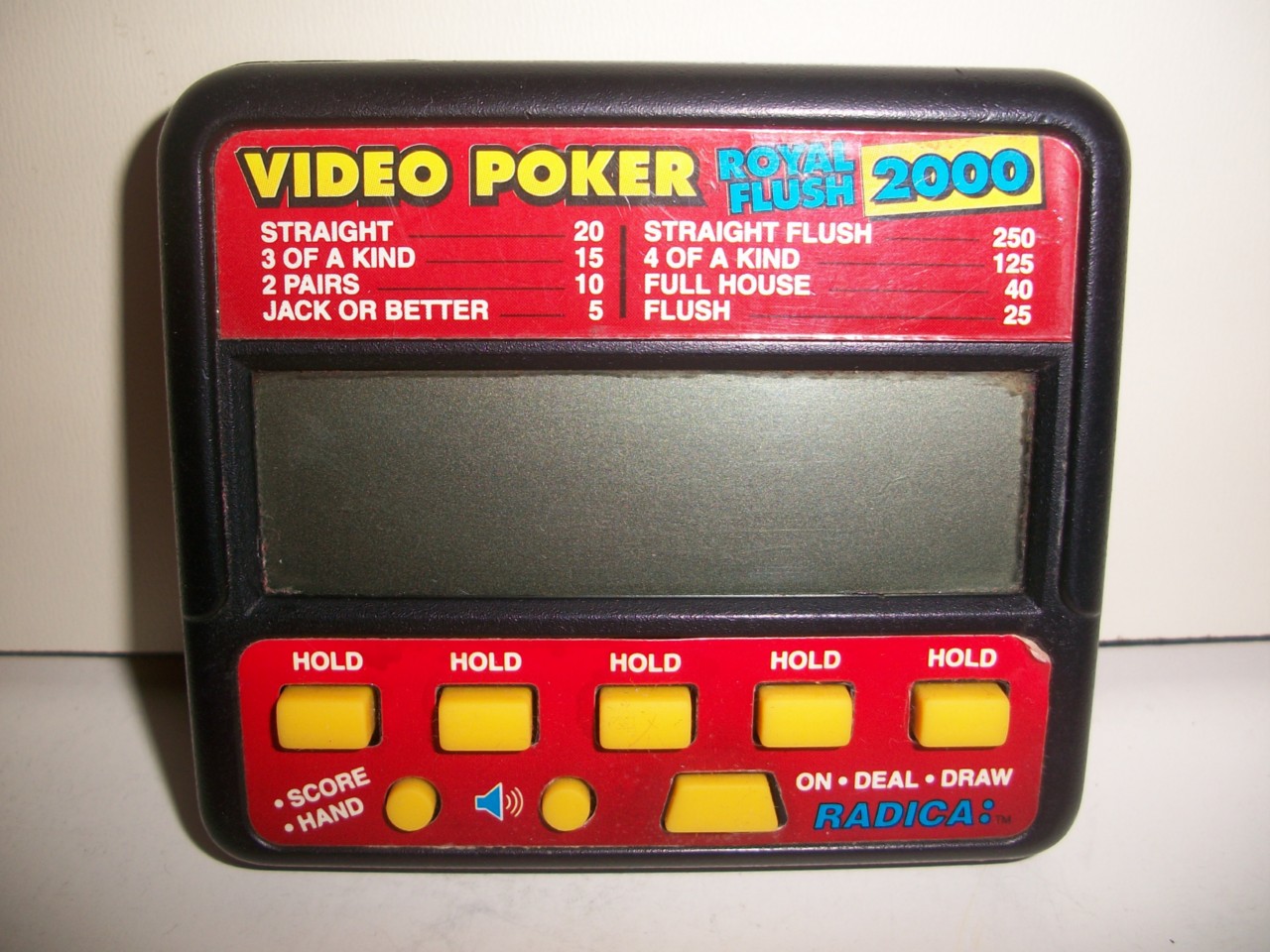 radica handheld poker games