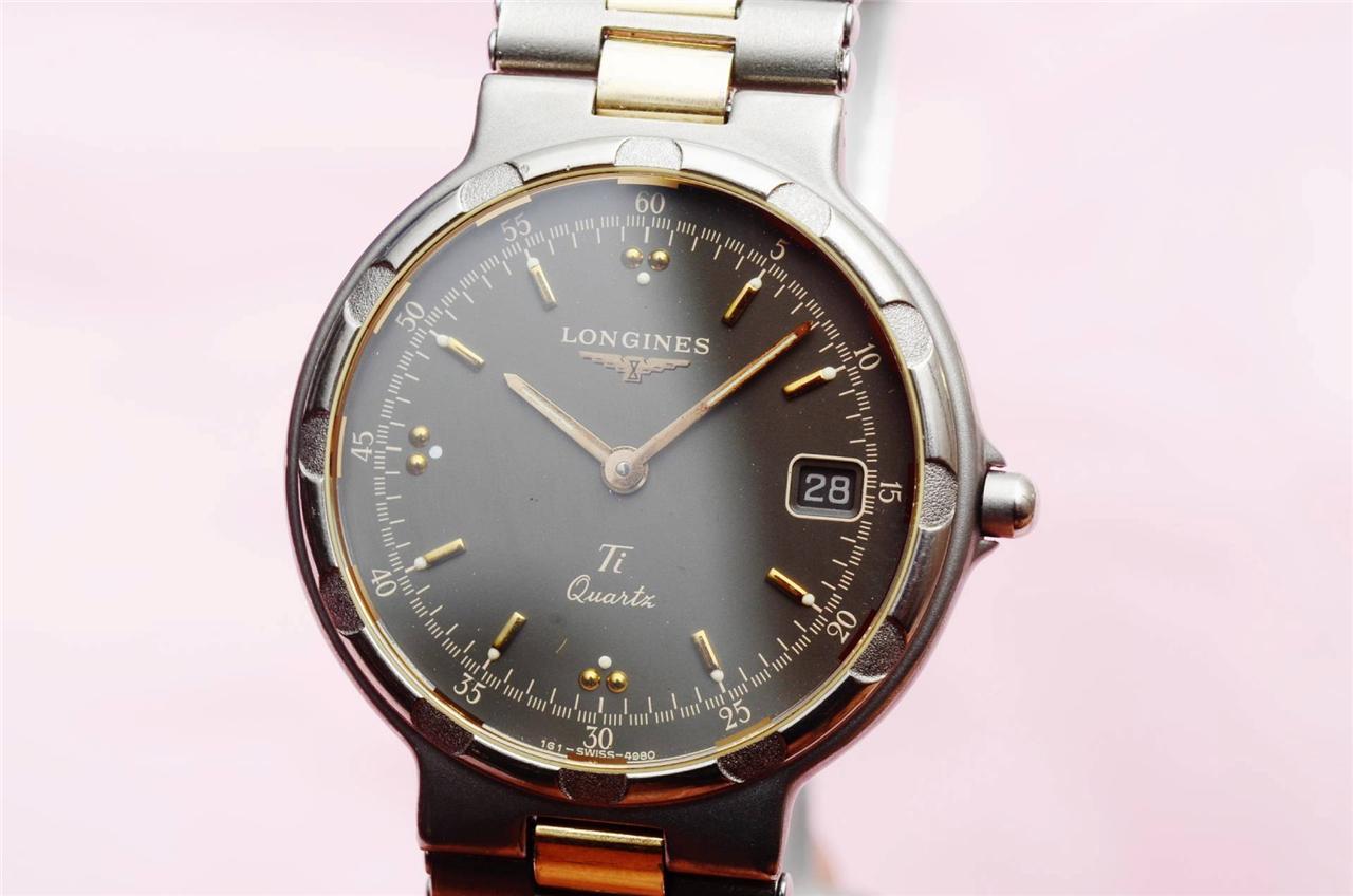 Longines Conquest Gold/Titanium Authentic Men's Luxury Dress Watch! | eBay