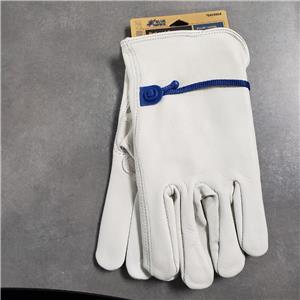 HYDO LEATHER GLOVES ブルー/ホワイト Project Source Medium Off-white Leather Construction Gloves