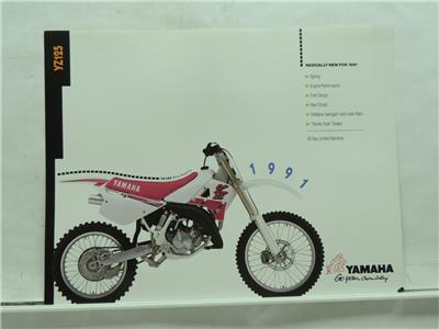 1991 Yamaha YZ125 Motorcycle Dealer Brochure B6337 | eBay