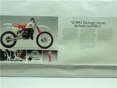 1988 Yamaha YZ80/125/250/490 Motorcycle Dealer Brochure B6347 | eBay